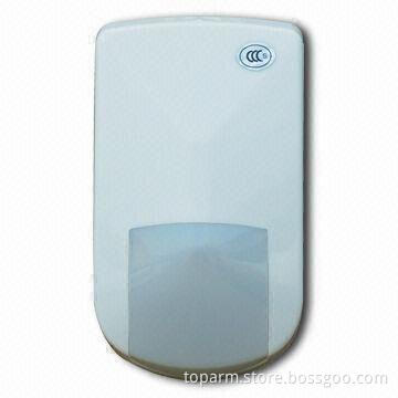PIR Sensor with High-precision 7-curtain Mirror Optic and 9.5 to 15V DC/12mA Power Supply